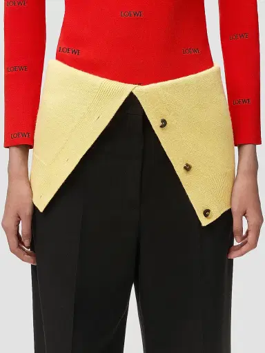 LOEWE Women's Removable-Flap-Waist Wool-Blend Trousers - Black | Thumbnail 5 LOEWE Women's Removable-Flap-Waist Wool-Blend Trousers - Black | Thumbnail 5