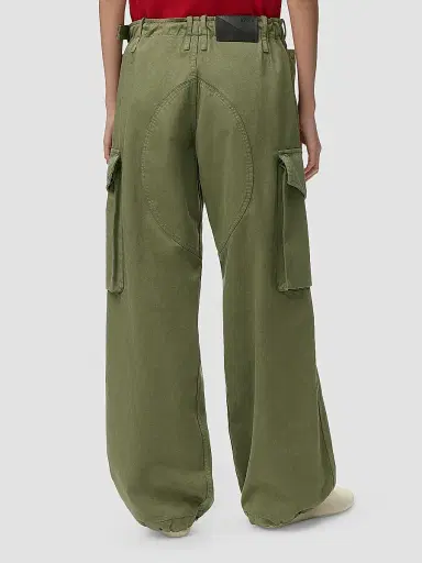 LOEWE Women's Cotton Cargo Trousers - Khaki Green | Thumbnail 3 LOEWE Women's Cotton Cargo Trousers - Khaki Green | Thumbnail 3