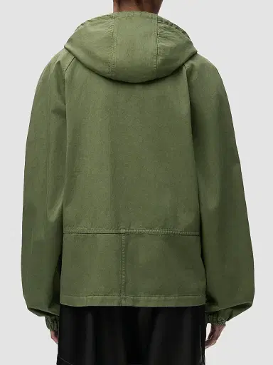LOEWE Women's Utility Cotton Short Parka - Khaki Green | Thumbnail 3 LOEWE Women's Utility Cotton Short Parka - Khaki Green | Thumbnail 3