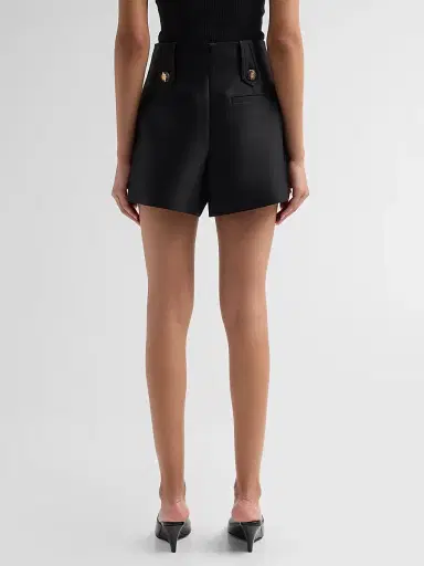 Zimmermann Women's Valiant Wool-Silk Tailored Shorts - Black | Thumbnail 3 Zimmermann Women's Valiant Wool-Silk Tailored Shorts - Black | Thumbnail 3