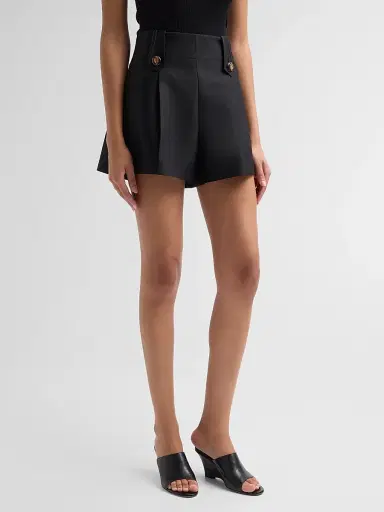 Zimmermann Women's Valiant Wool-Silk Tailored Shorts - Black | Thumbnail 4 Zimmermann Women's Valiant Wool-Silk Tailored Shorts - Black | Thumbnail 4