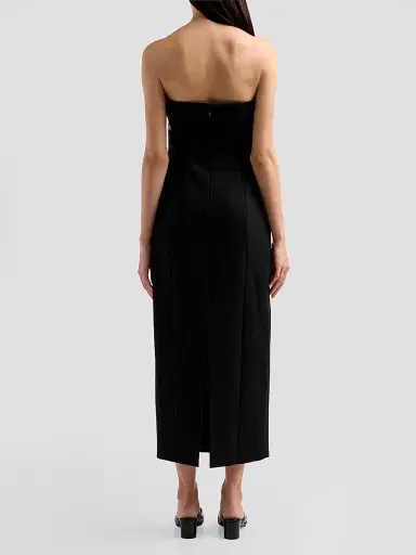 Cinq à Sept Women's Niles Loveletter Floral Embroidered Strapless Midi Dress - Black Multi | Thumbnail 3 Cinq à Sept Women's Niles Loveletter Floral Embroidered Strapless Midi Dress - Black Multi | Thumbnail 3