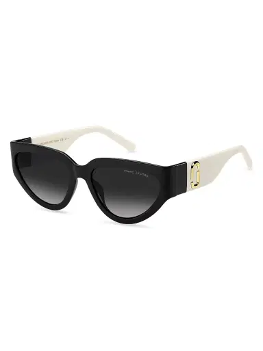Marc Jacobs Women's 57MM Cat-Eye Sunglasses - Black White Grey | Thumbnail 2 Marc Jacobs Women's 57MM Cat-Eye Sunglasses - Black White Grey | Thumbnail 2