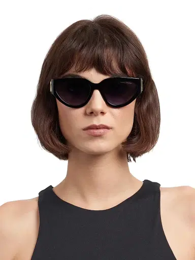 Marc Jacobs Women's 57MM Cat-Eye Sunglasses - Black White Grey | Thumbnail 4 Marc Jacobs Women's 57MM Cat-Eye Sunglasses - Black White Grey | Thumbnail 4