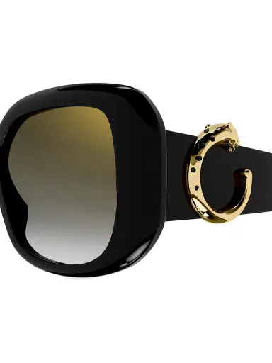 Cartier Women's 54MM Acetate Square Sunglasses - Black Grey Gradient | Thumbnail 3 Cartier Women's 54MM Acetate Square Sunglasses - Black Grey Gradient | Thumbnail 3