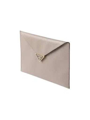 Prada Women's Saffiano Leather Envelope Clutch - Light Brown | Thumbnail 4 Prada Women's Saffiano Leather Envelope Clutch - Light Brown | Thumbnail 4