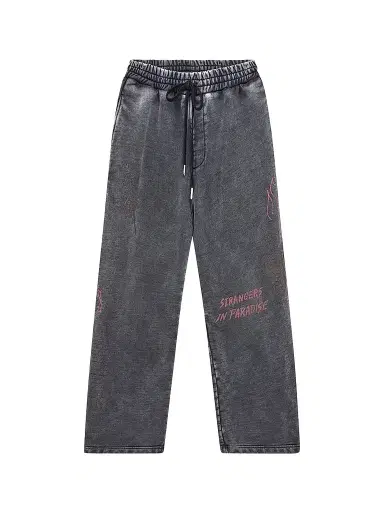 Ksubi Men's Printed Cotton Wide-Leg Track Pants - Charcoal | Thumbnail 1 Ksubi Men's Printed Cotton Wide-Leg Track Pants - Charcoal | Thumbnail 1