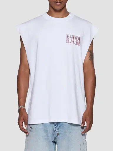 Ksubi Men's Logo Cotton Tank - White | Thumbnail 4 Ksubi Men's Logo Cotton Tank - White | Thumbnail 4