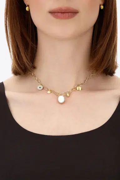 NANIS Diamond Alternating Boule Link Sway Necklace | Thumbnail 2 NANIS Diamond Alternating Boule Link Sway Necklace | Thumbnail 2