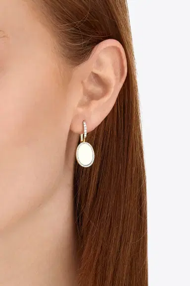 NANIS Diamond Halo Sway Circle Drop Earrings | Thumbnail 2 NANIS Diamond Halo Sway Circle Drop Earrings | Thumbnail 2