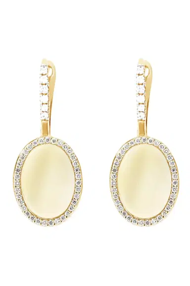 NANIS Diamond Halo Sway Circle Drop Earrings | Thumbnail 1 NANIS Diamond Halo Sway Circle Drop Earrings | Thumbnail 1