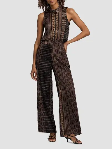 Misa Los Angeles Women's Izzie Geometric-Print Wide-Leg Pants - Noir Geometry - Size XL | Thumbnail 2 Misa Los Angeles Women's Izzie Geometric-Print Wide-Leg Pants - Noir Geometry - Size XL | Thumbnail 2