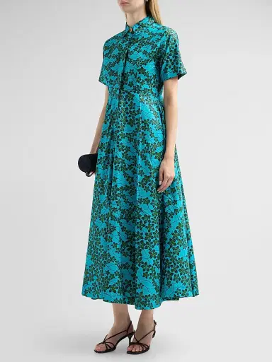 Elisamama Women's Feyi Printed Cotton Dress | Thumbnail 4 Elisamama Women's Feyi Printed Cotton Dress | Thumbnail 4