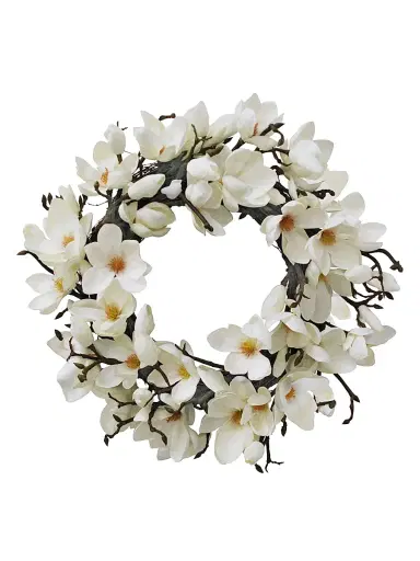 Winward Home Faux Japanese Magnolia Wreath | Thumbnail 1 Winward Home Faux Japanese Magnolia Wreath | Thumbnail 1