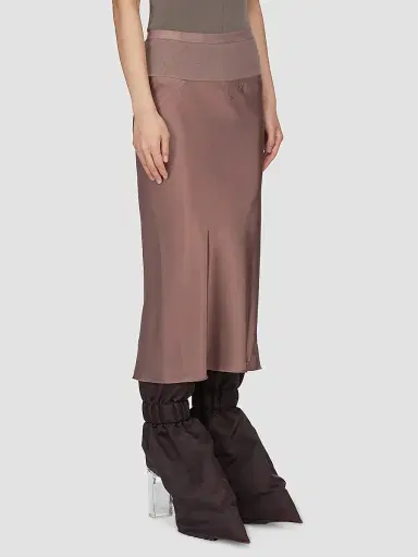Rick Owens Women's Satin Bias Midi-Skirt - Grape | Thumbnail 4 Rick Owens Women's Satin Bias Midi-Skirt - Grape | Thumbnail 4