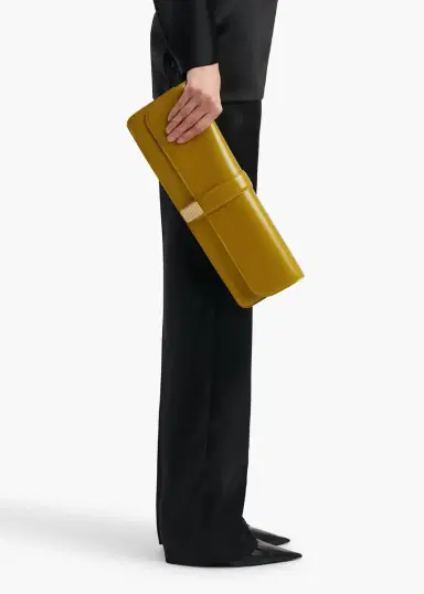 Khaite Blake Long Clutch In Golden Olive | Thumbnail 5 Khaite Blake Long Clutch In Golden Olive | Thumbnail 5