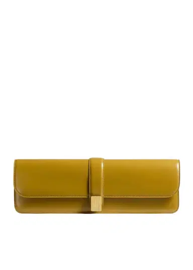 Khaite Blake Long Clutch In Golden Olive | Thumbnail 1 Khaite Blake Long Clutch In Golden Olive | Thumbnail 1