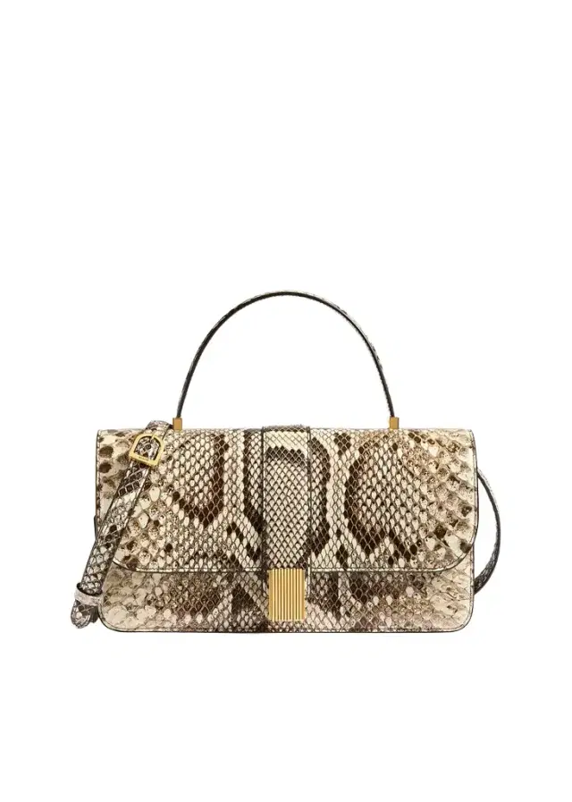 Blake Top Handle Bag In Natural Python Blake Top Handle Bag In Natural Python