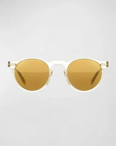 Oliver Peoples Gregory Peck Round Plastic Sunglasses, Clear/Tortoise | Thumbnail 2 Oliver Peoples Gregory Peck Round Plastic Sunglasses, Clear/Tortoise | Thumbnail 2