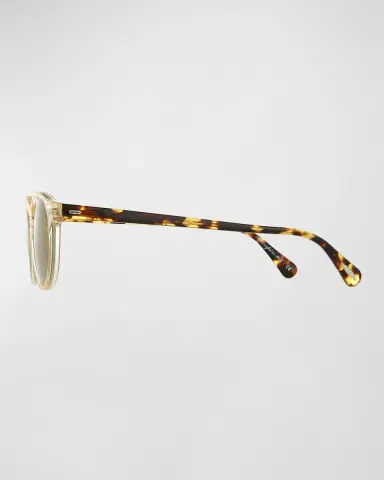 Oliver Peoples Gregory Peck Round Plastic Sunglasses, Clear/Tortoise | Thumbnail 3 Oliver Peoples Gregory Peck Round Plastic Sunglasses, Clear/Tortoise | Thumbnail 3