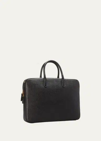 Thom Browne Men's Pebble Leather Business Briefcase Bag | Thumbnail 3 Thom Browne Men's Pebble Leather Business Briefcase Bag | Thumbnail 3