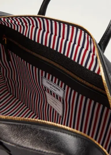 Thom Browne Men's Pebble Leather Business Briefcase Bag | Thumbnail 4 Thom Browne Men's Pebble Leather Business Briefcase Bag | Thumbnail 4