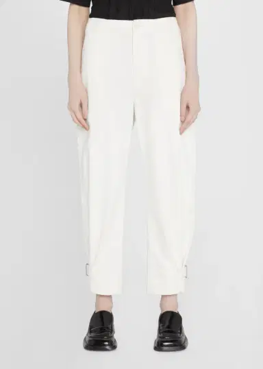Proenza Schouler White Label Twill Cropped Tapered Pants | Thumbnail 3 Proenza Schouler White Label Twill Cropped Tapered Pants | Thumbnail 3