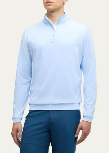 Peter Millar Men's Perth Micro-Stripe Half-Zip Sweater | Thumbnail 4 Peter Millar Men's Perth Micro-Stripe Half-Zip Sweater | Thumbnail 4