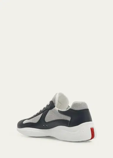 Prada Men's Americas Cup Leather Trainer Sneakers | Thumbnail 2 Prada Men's Americas Cup Leather Trainer Sneakers | Thumbnail 2