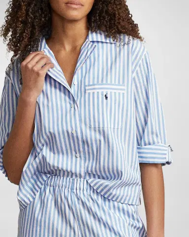 Polo Ralph Lauren The Bailey Cotton Poplin Pajama Set | Thumbnail 4 Polo Ralph Lauren The Bailey Cotton Poplin Pajama Set | Thumbnail 4