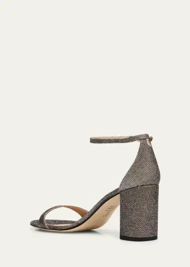 Stuart Weitzman Nudist 75mm Metallic Block Sandals | Thumbnail 4 Stuart Weitzman Nudist 75mm Metallic Block Sandals | Thumbnail 4