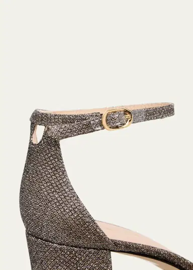Stuart Weitzman Nudist 75mm Metallic Block Sandals | Thumbnail 5 Stuart Weitzman Nudist 75mm Metallic Block Sandals | Thumbnail 5