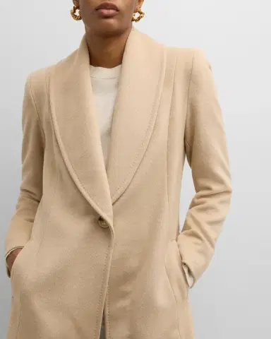 Sofia Cashmere Shawl-Collar Camel Hair Princess Coat | Thumbnail 7 Sofia Cashmere Shawl-Collar Camel Hair Princess Coat | Thumbnail 7