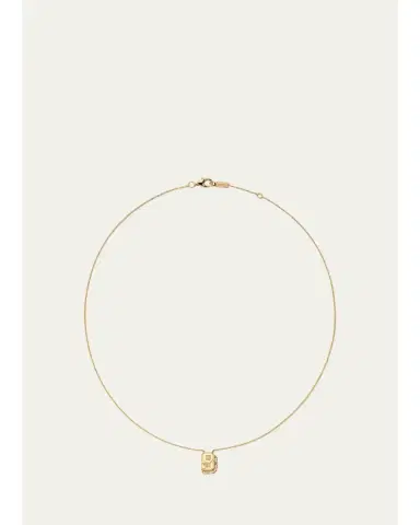 Boochier 18K Yellow Gold Diamond Mini Letter Necklace | Thumbnail 1 Boochier 18K Yellow Gold Diamond Mini Letter Necklace | Thumbnail 1
