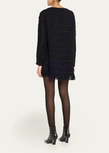 Diotima Notte Crystal Fringed Knit Mini Dress | Thumbnail 3 Diotima Notte Crystal Fringed Knit Mini Dress | Thumbnail 3