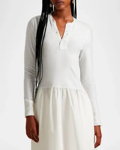 Polo Ralph Lauren Cotton Henley Midi Dress | Thumbnail 4 Polo Ralph Lauren Cotton Henley Midi Dress | Thumbnail 4