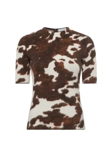 Gabriela Hearst Paige Cashmere Short-Sleeve Top | Thumbnail 1 Gabriela Hearst Paige Cashmere Short-Sleeve Top | Thumbnail 1