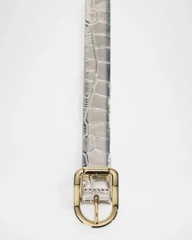 Déhanche Mija Mirror Croc-Embossed Leather Belt | Thumbnail 4 Déhanche Mija Mirror Croc-Embossed Leather Belt | Thumbnail 4