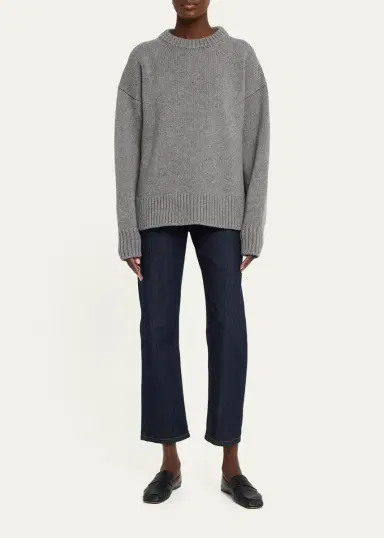 The Row Ophelia Wool-Cashmere Crewneck Sweater | Thumbnail 2 The Row Ophelia Wool-Cashmere Crewneck Sweater | Thumbnail 2