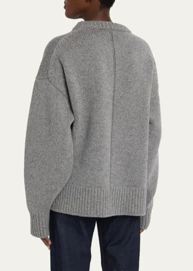 The Row Ophelia Wool-Cashmere Crewneck Sweater | Thumbnail 3 The Row Ophelia Wool-Cashmere Crewneck Sweater | Thumbnail 3