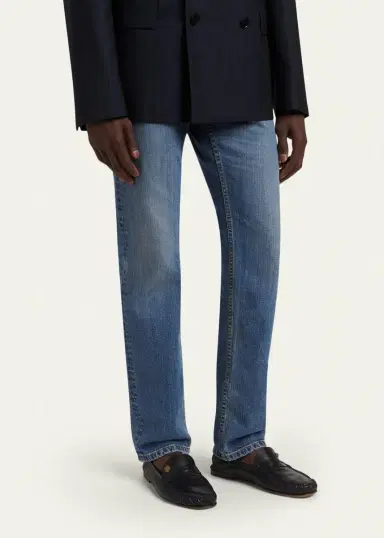 Versace Men's Medusa Leather Moc-Toe Loafers | Thumbnail 2 Versace Men's Medusa Leather Moc-Toe Loafers | Thumbnail 2