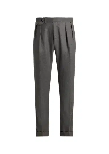 Ralph Lauren Purple Label Men's Worsted Wool Flannel Trousers | Thumbnail 1 Ralph Lauren Purple Label Men's Worsted Wool Flannel Trousers | Thumbnail 1