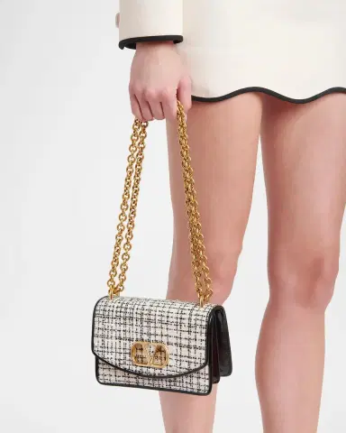 Valentino Garavani Vain Small Tweed VLogo Shoulder Bag | Thumbnail 2 Valentino Garavani Vain Small Tweed VLogo Shoulder Bag | Thumbnail 2