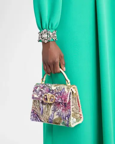 Valentino Garavani VSling Sequin Floral Top-Handle Bag | Thumbnail 2 Valentino Garavani VSling Sequin Floral Top-Handle Bag | Thumbnail 2