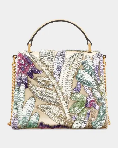 Valentino Garavani VSling Sequin Floral Top-Handle Bag | Thumbnail 3 Valentino Garavani VSling Sequin Floral Top-Handle Bag | Thumbnail 3