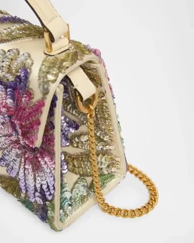 Valentino Garavani VSling Sequin Floral Top-Handle Bag | Thumbnail 6 Valentino Garavani VSling Sequin Floral Top-Handle Bag | Thumbnail 6