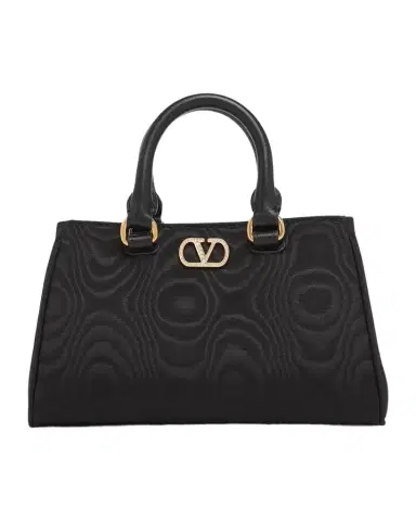 Valentino Garavani Rhinestone VLogo Moire Top-Handle Bag | Thumbnail 1 Valentino Garavani Rhinestone VLogo Moire Top-Handle Bag | Thumbnail 1
