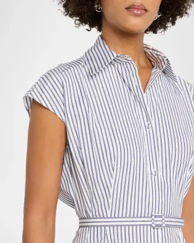 Adam Lippes Palmer Striped Cap-Sleeve Belted Maxi Shirtdress | Thumbnail 5 Adam Lippes Palmer Striped Cap-Sleeve Belted Maxi Shirtdress | Thumbnail 5
