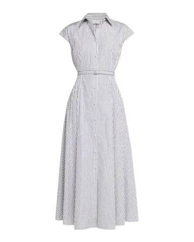 Adam Lippes Palmer Striped Cap-Sleeve Belted Maxi Shirtdress | Thumbnail 1 Adam Lippes Palmer Striped Cap-Sleeve Belted Maxi Shirtdress | Thumbnail 1