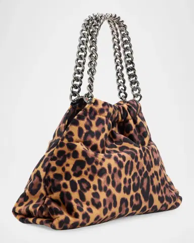 Stella McCartney Falabella Mini Leopard-Print 3-Chain Shoulder Bag | Thumbnail 3 Stella McCartney Falabella Mini Leopard-Print 3-Chain Shoulder Bag | Thumbnail 3